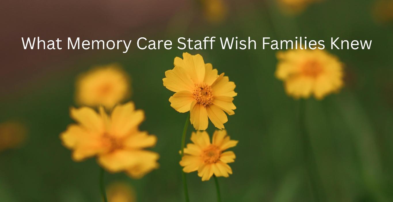 What Memory Care Staff Wish Families Knew