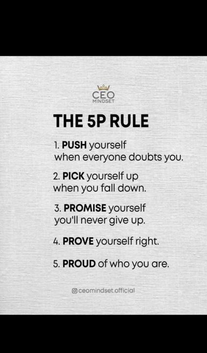 Follow The 5P Rule