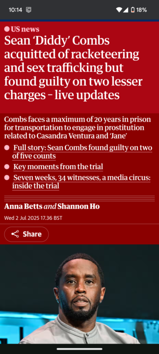 Diddy Not Guilty For S** trafficking. Thoughts? 
