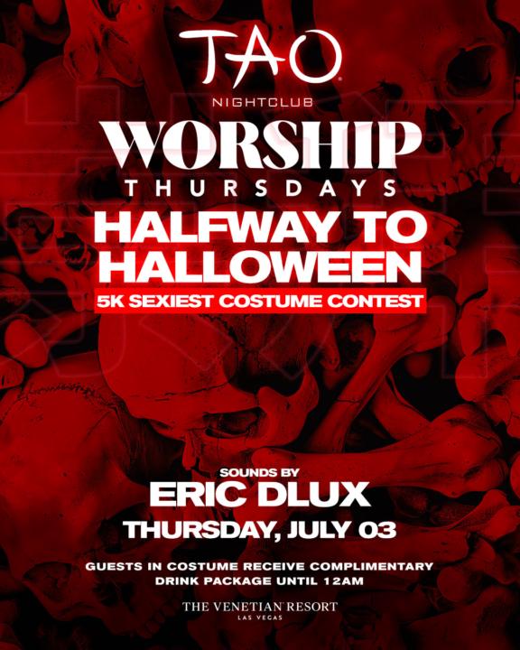 Invite to Halfway to Halloween July 3 at Tao