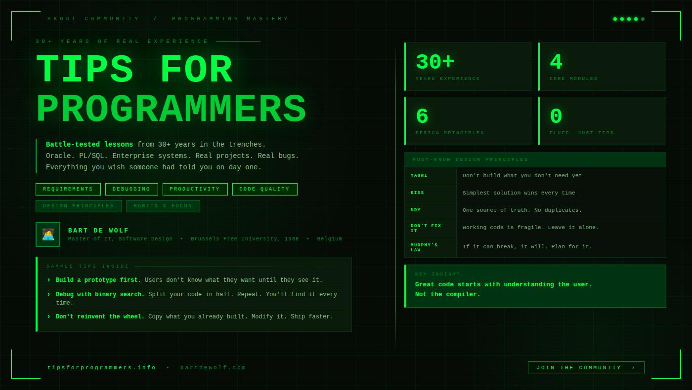 Tips for Programmers