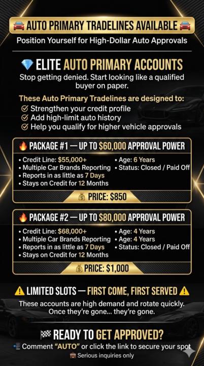 We have Primary Auto Loan Available!!!🏆🔥