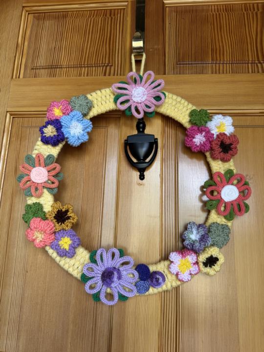 Icord wreath with flowers