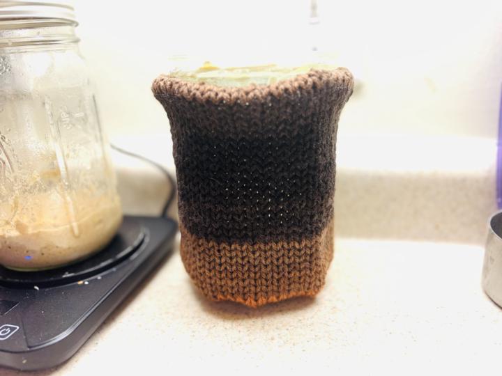 Sourdough starter jar cozy! 