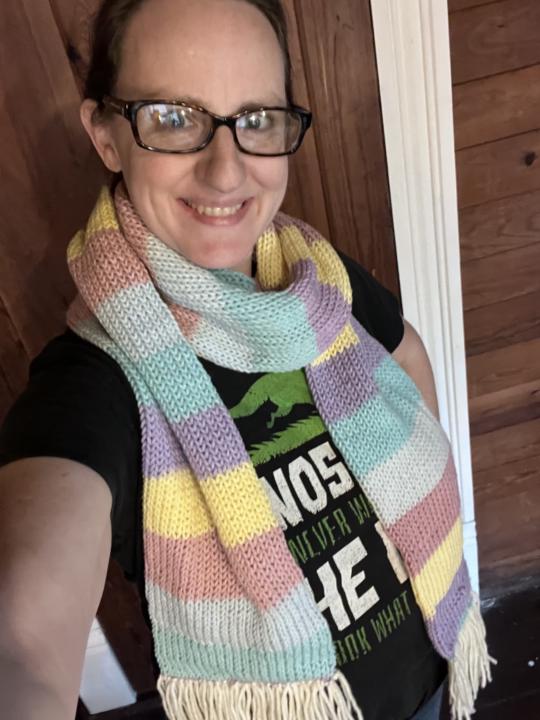 Unicorn Stripe scarf - Beginner friendly