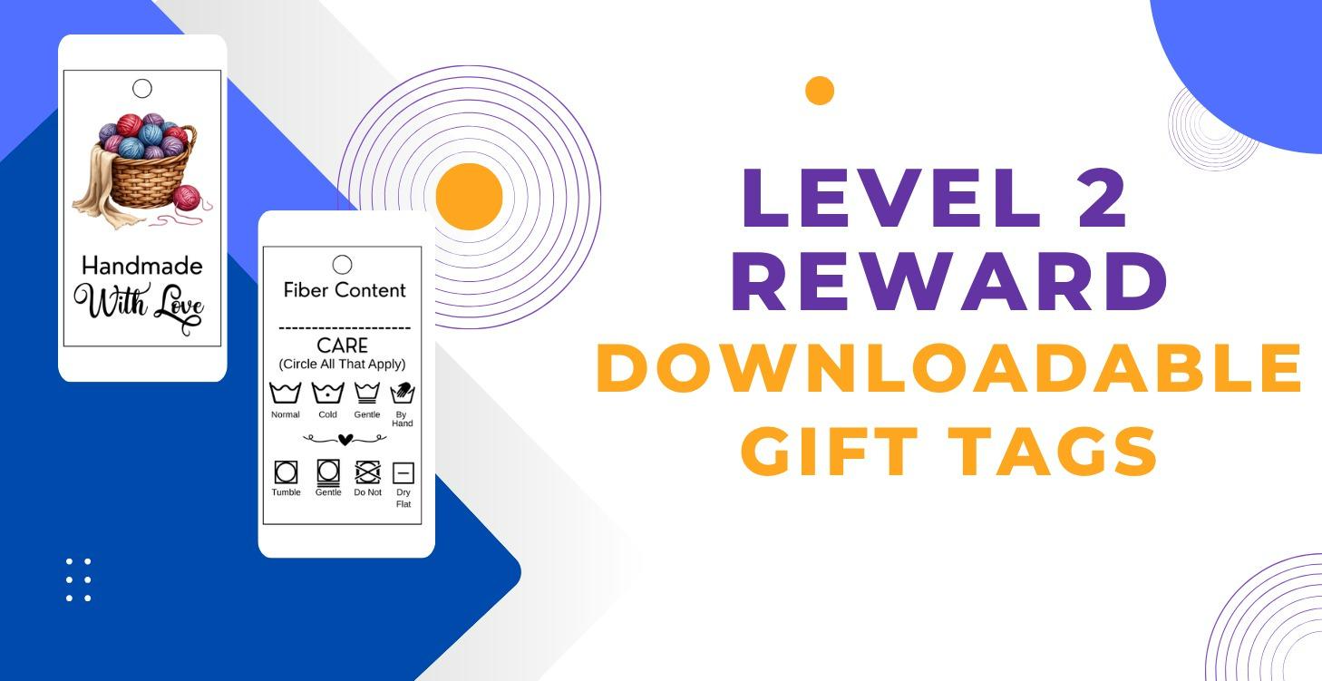 Level 2 Reward - Printable Handmade With Love Tags