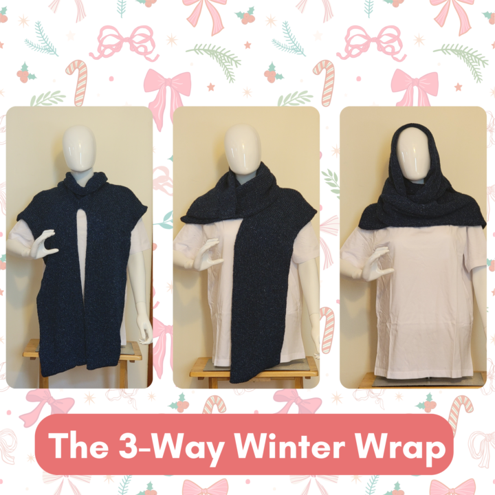 🎁 Knitmas Day 6 — The 3-Way Winter Wrap Is Here!