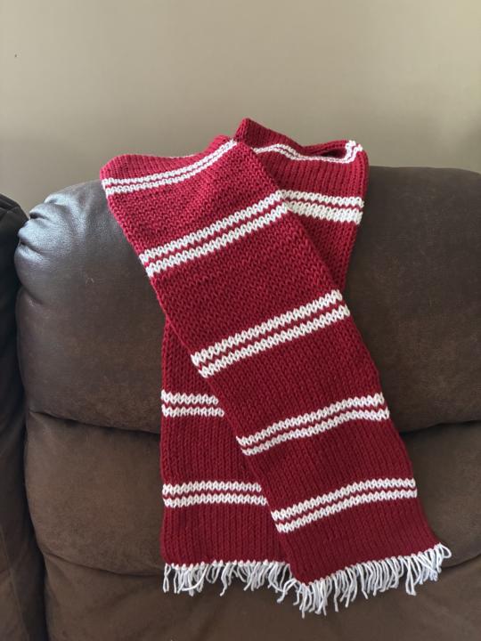 Red and White scarf
