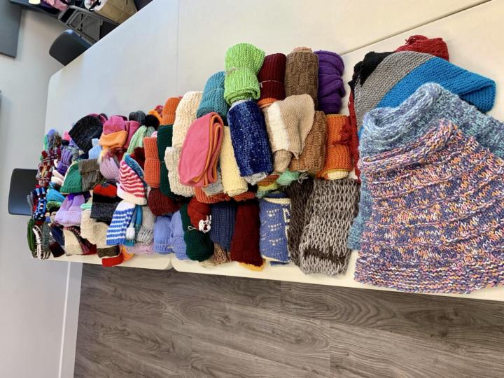 Social, knitting and donations