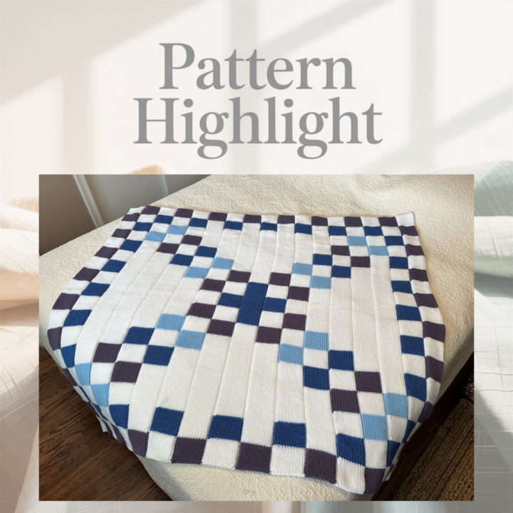 🟦 Daily Pattern Highlight – Granny Square Blanket (22-Needle Machine) 🟦