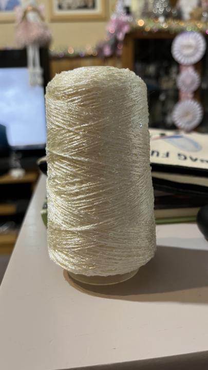 I got my sequin yarn 