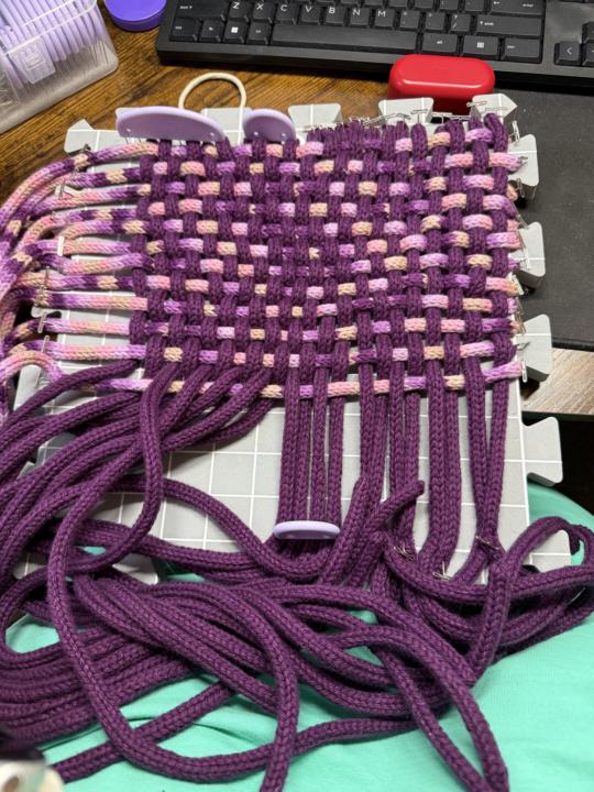Weaving progress