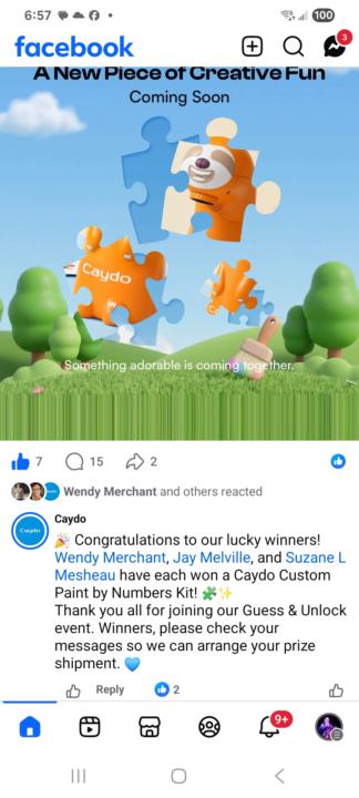 Look Who Won A Prize From Caydo