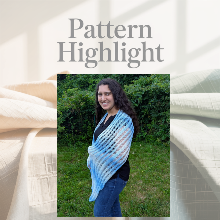 🌸 Pattern Highlight: Drop Lace Shawl