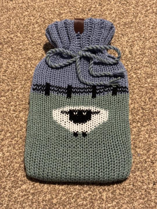 The sheep hot water bottle cover / gift bag 