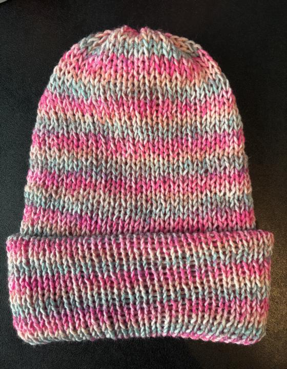 Pink stripes beanie