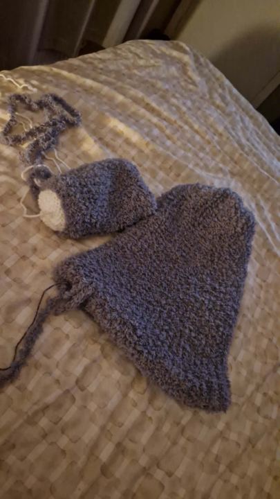Eek in making a little fluffy something 