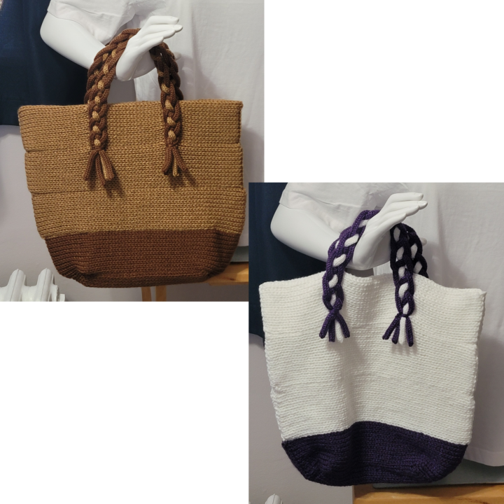 👜 New Pattern Added – Braided iCord Handle Tote 🧶