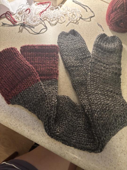 Neutral holiday socks