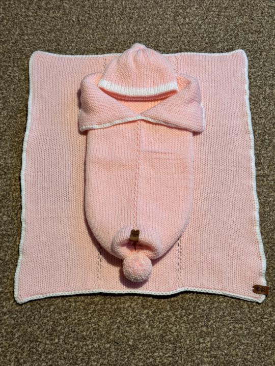 Pink baby sleep pram buggy set 