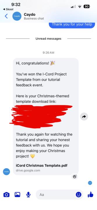 OMG! I’m a winner!
