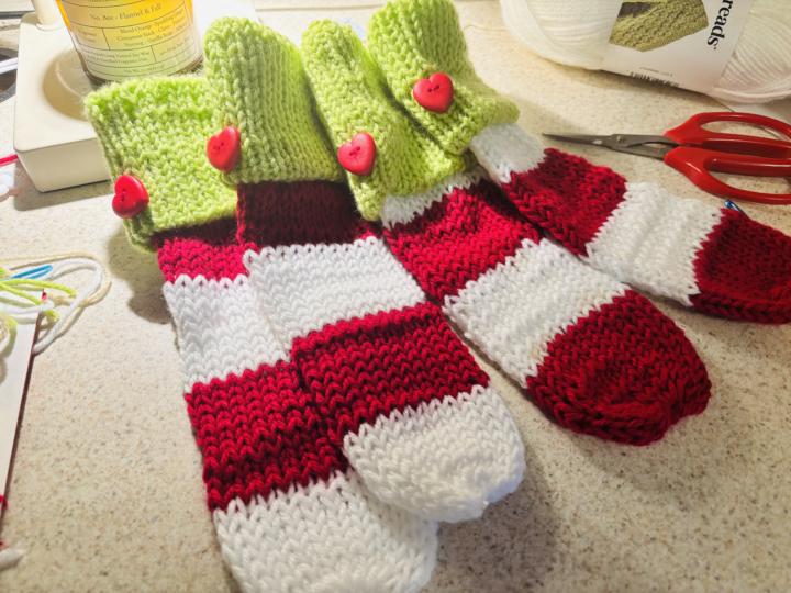 Grinch themed socks!