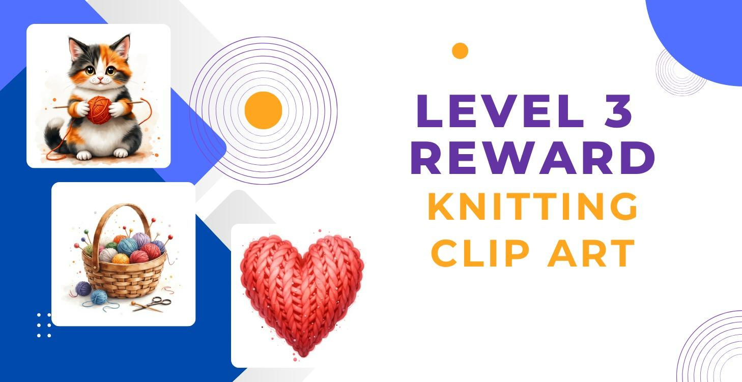 Level 3 Reward - Knitting Clip Art