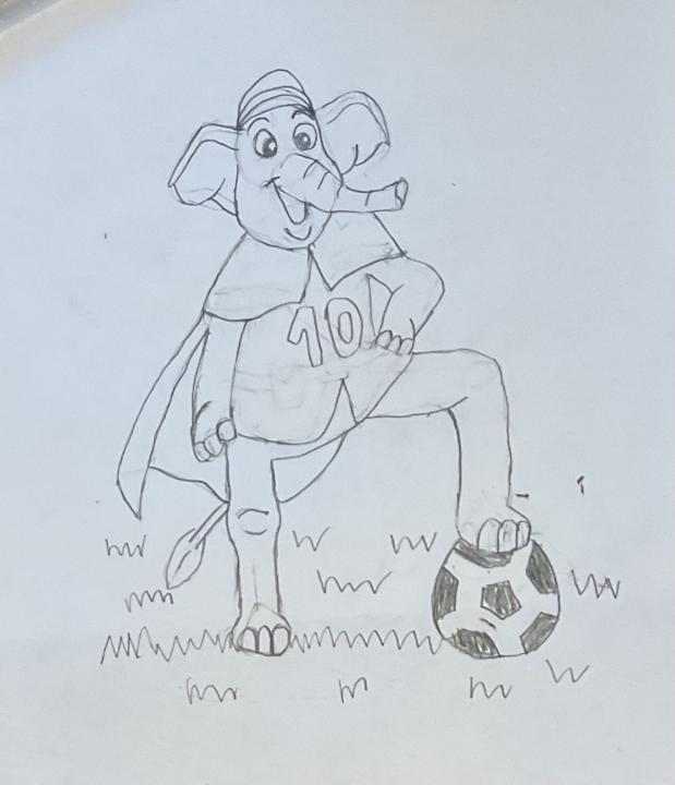 My soccer elephant