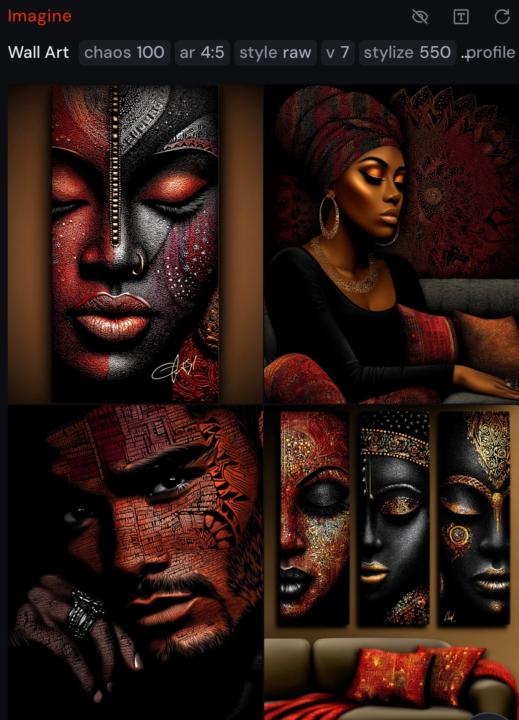 Two word prompt - “Wall Art” + Moodboard 