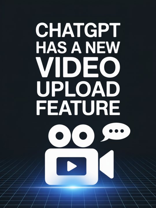 ChatGPT now lets you upload videos!