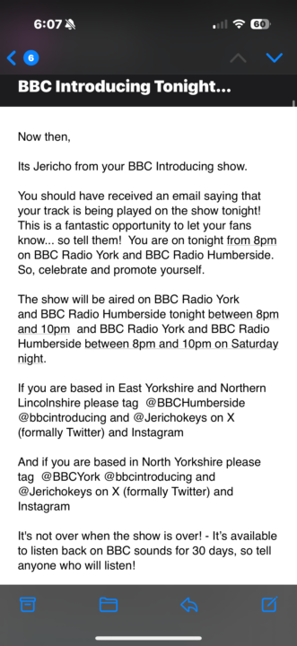 Guys my song is gonna be on bbc radio tonight!!!!