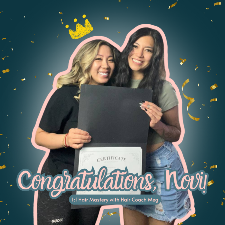 Congratulations, Novi, on Completing the 1:1 Hair Mastery Course! 🎉