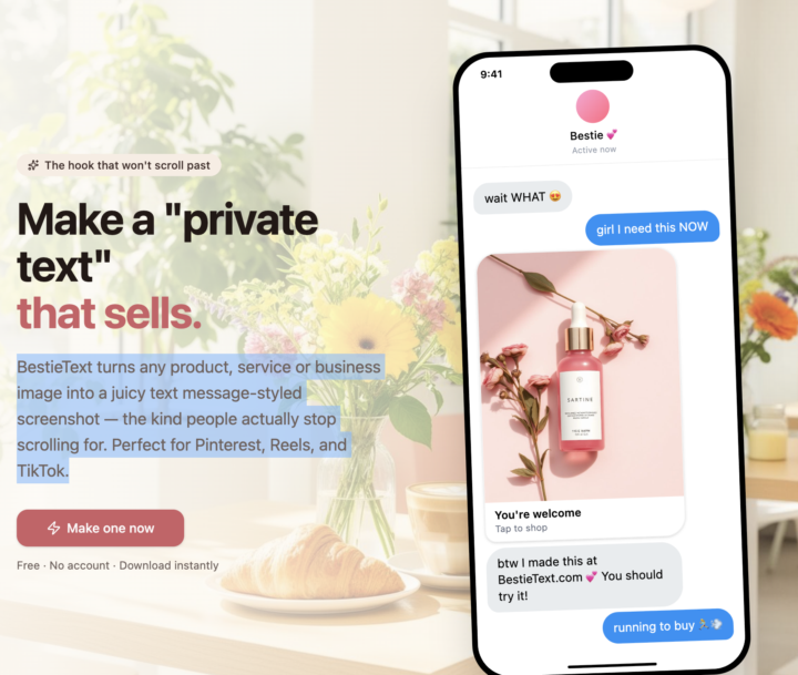 Introducing BestieText.Com - IT'S FREE!!