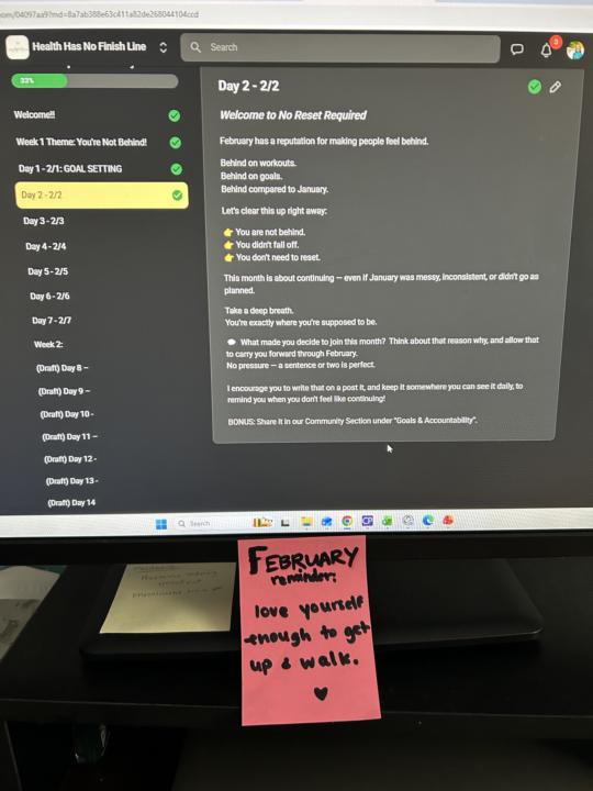 Remind myself of my goals this month 