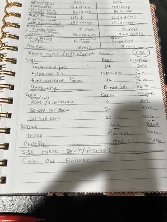 My first SELF-WRITTEN workout!