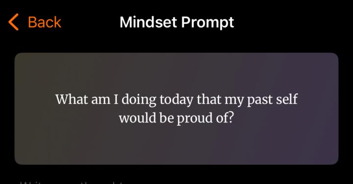 Mindset / journal prompt 