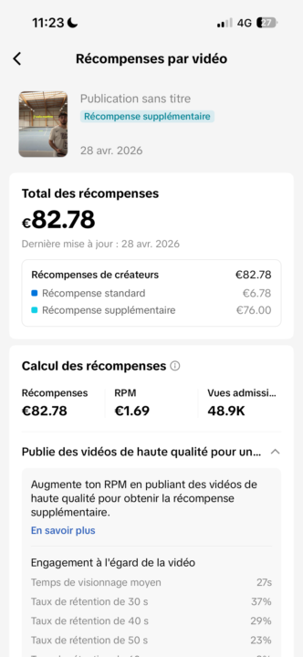 Mon RPM est monté 😍