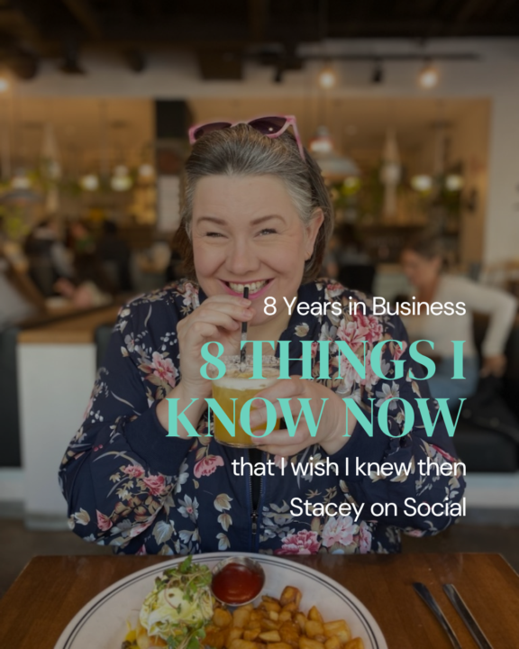 Celebrating 🍾 8 Years in Business as Stacey on Social 