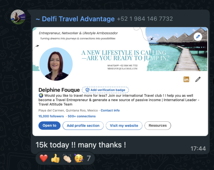 Shoutout to Delphine for Crushing 15K Followers 👏