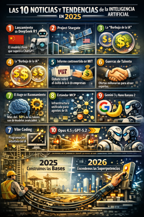 Las 10 noticias y tendencias más importantes de la IA durante 2025