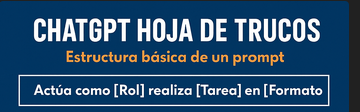 Hoja de prompts de ChatGPT para principiantes