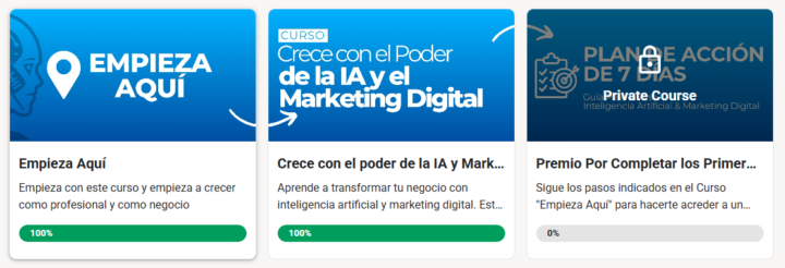 ¿Los cursos se desbloquean solos?