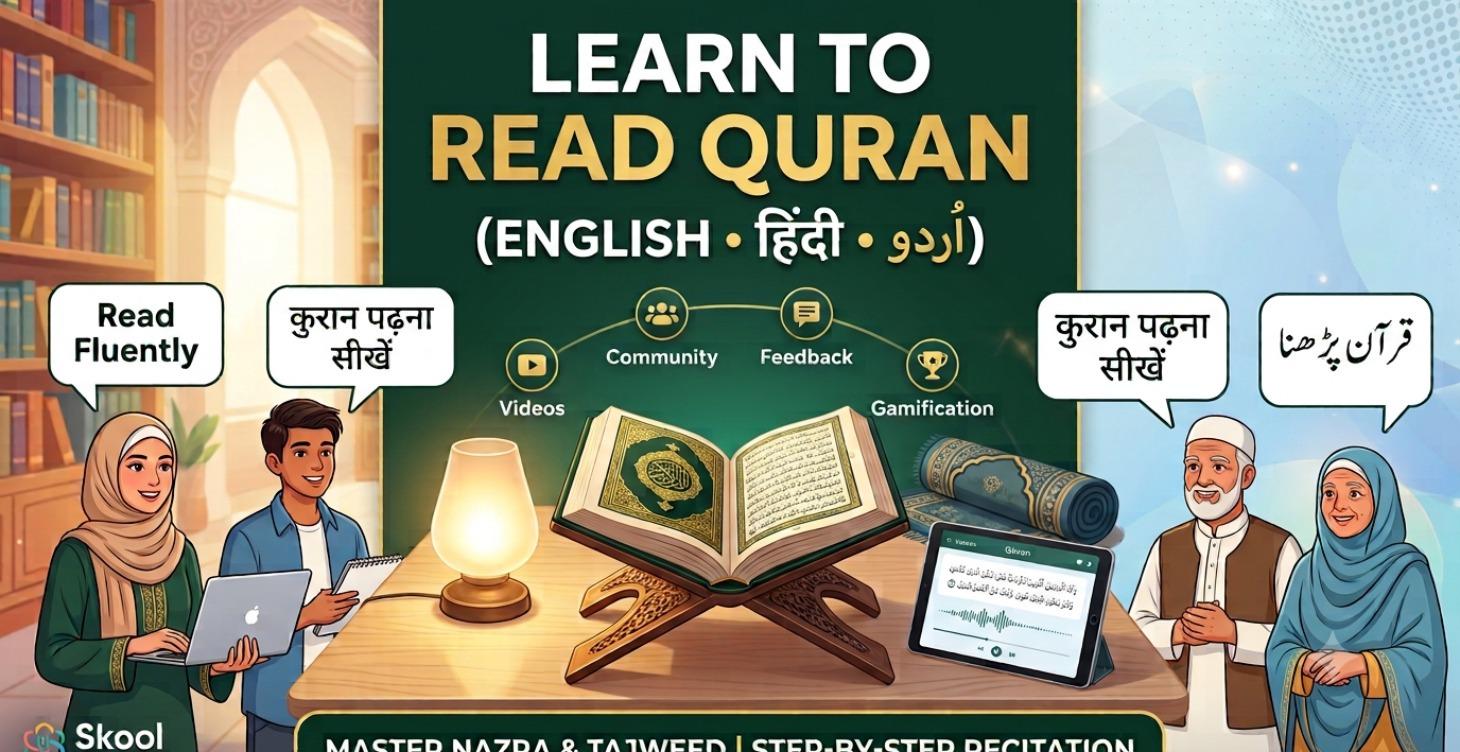 Master Quran Recitation (Eng/Hindi/Urdu)