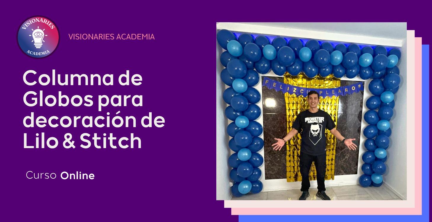 Columna de Globos para decoración de Lilo y Steech
