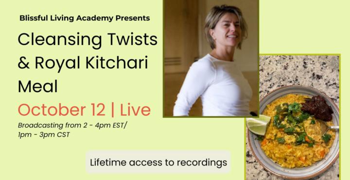 Live Yoga and Ayurveda Cooking - October 12th!