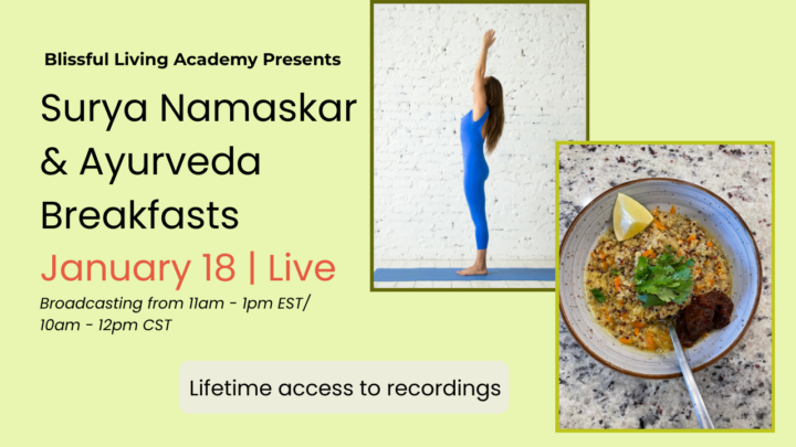 Live Yoga and Ayurveda Cooking Session - January 2026