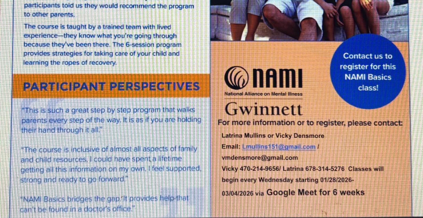 NAMI BASICS PARENTING CLASS