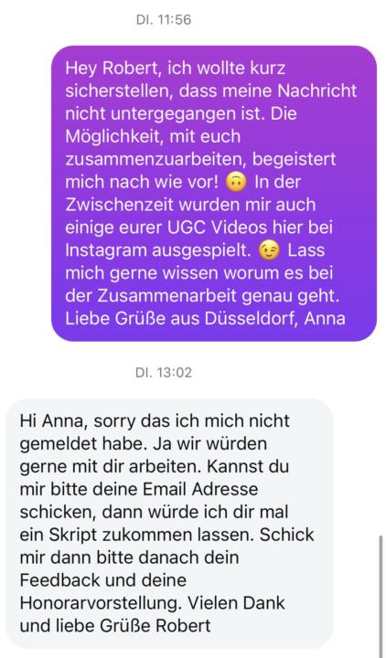 Follow ups lohnen sich! 🤩
