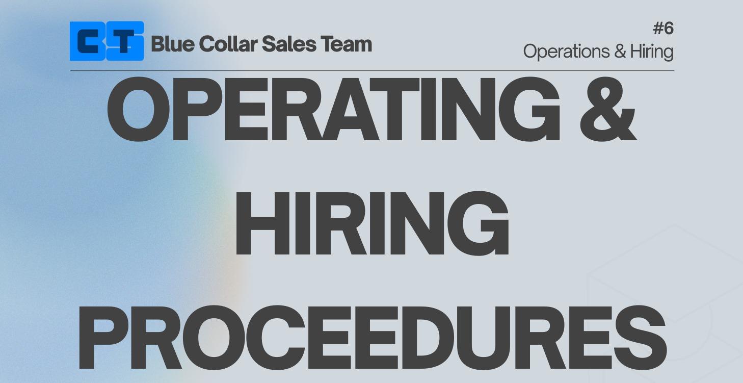 6 - Operations & Hiring 🙋‍♂️