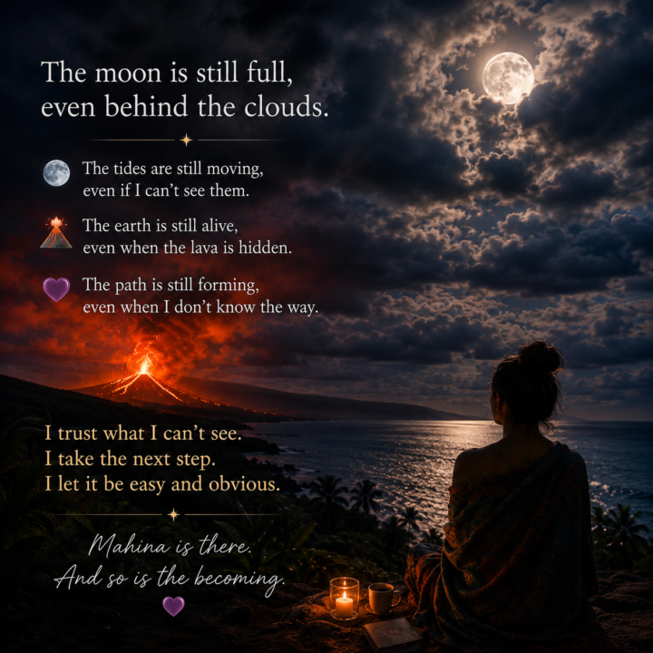 🌕 The Full Moon Behind the Clouds 🌋